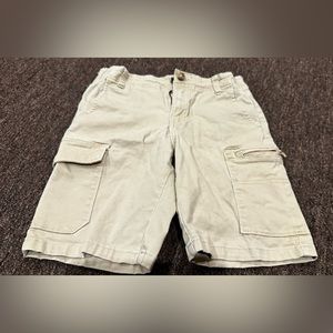 Hope and Henry Size 8 boys organic material khaki cargo shorts pockets bottoms